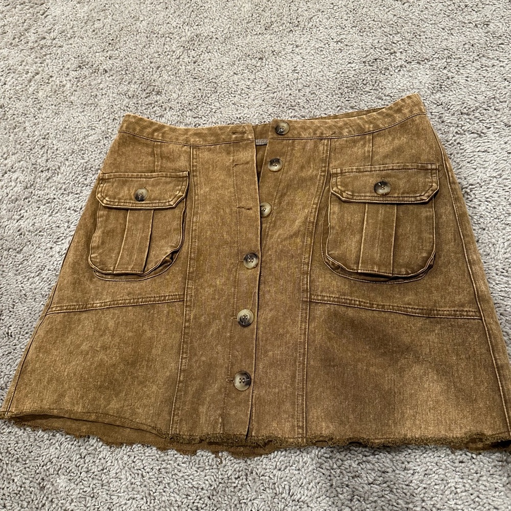 Button up mini skirt